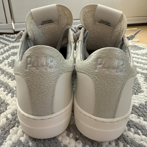 P448 Thea Platform Sneaker (Women) White, Gray, Suede - Picture 5 of 6